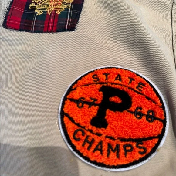 Ralph Lauren cargo firefighter tan canvas shorts P-Wing patches Men 30 waist - Picture 7 of 16